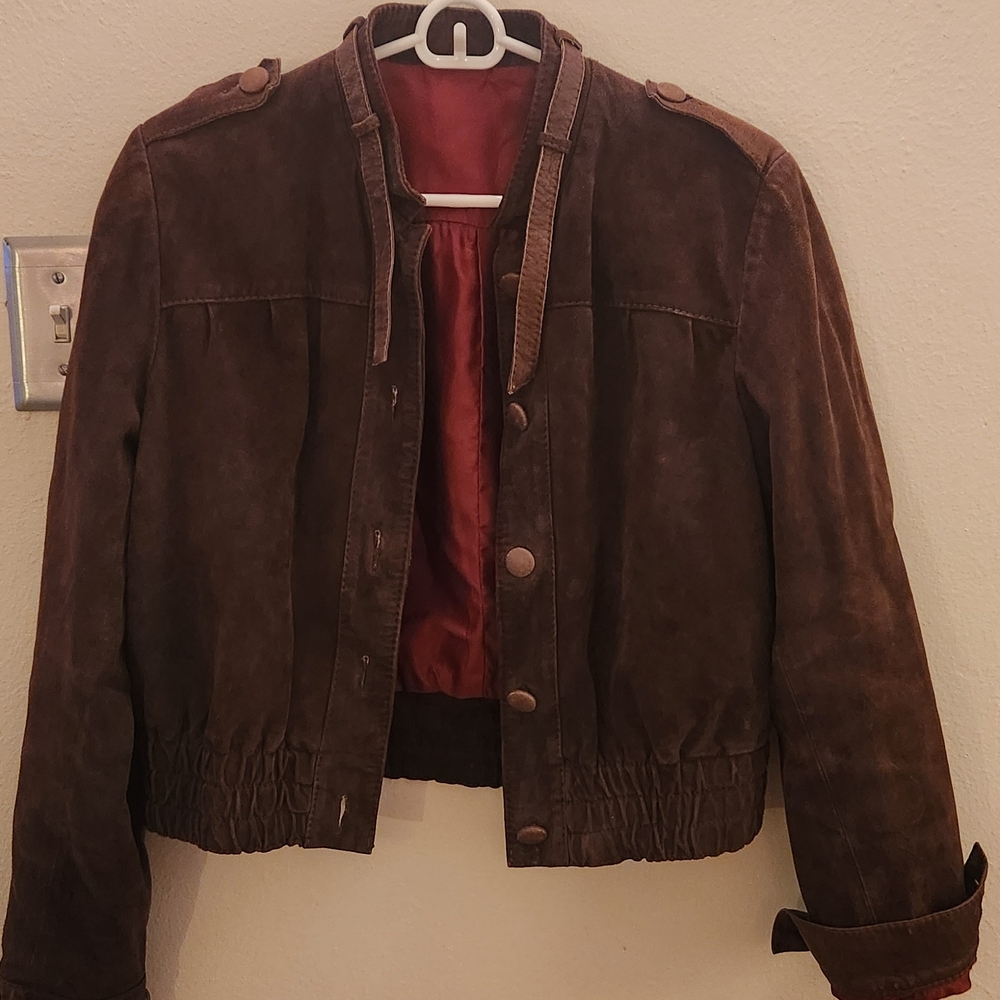 Vintage 90s Brown Suede Jacket